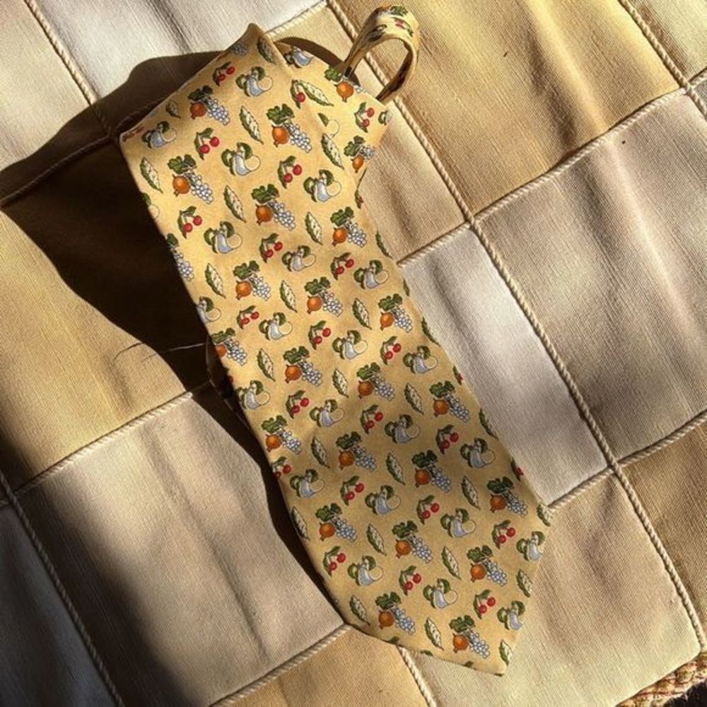 Salvatore Ferragamo vegetable print tie 